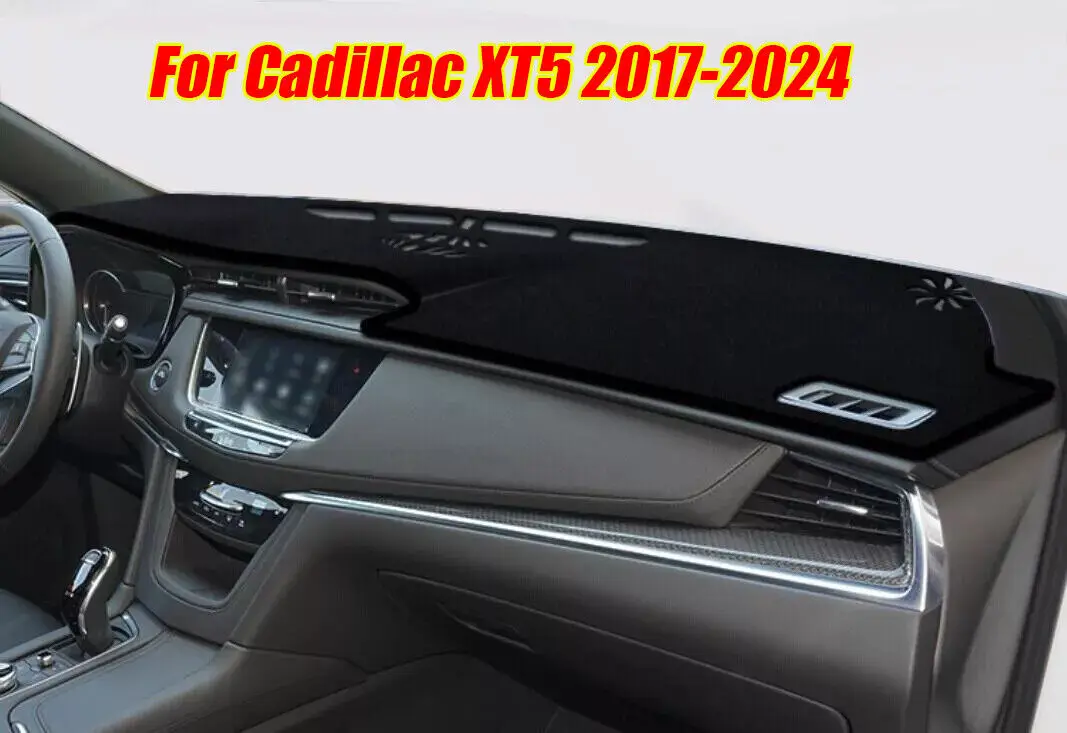 

Black Car Dashboard Dash Mat DashMat Sun Cover Pad FOR Cadillac XT5 2017-2024
