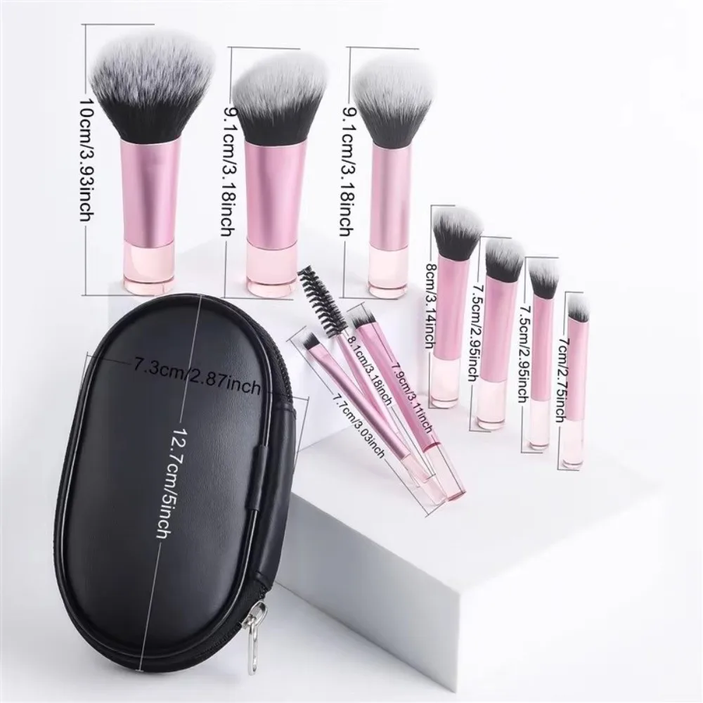 met tas Mini make-up kwastenset Make-up gereedschap Zachte oogschaduw Poederborstel Oogschaduw Concealer Cosmetische kwastenset