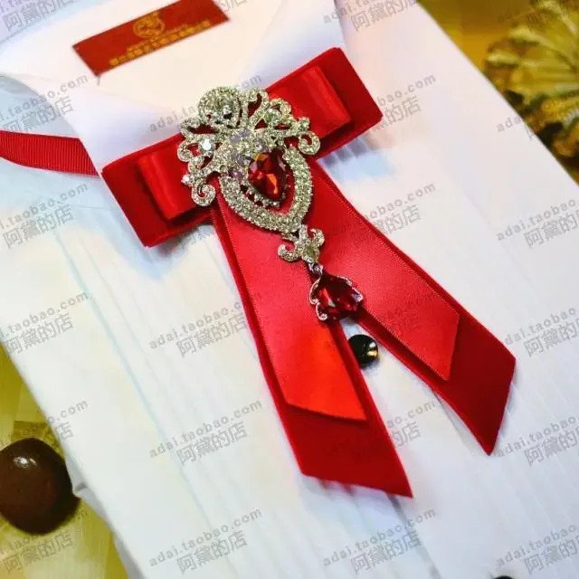 

Галстук-бабочка мужской/женский, модный винтажный с металлическими шипами и стразами, многоцветный, для дворца