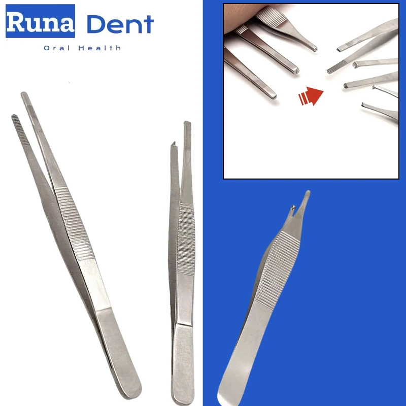 Adson Tissue Forceps for Rhinoplasty Dental Surgery Precision Cartilage Thumb Forceps Durable Reusable Surgical Kit