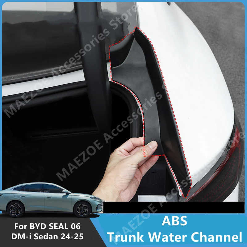 

For BYD SEAL 06 DM-i 24-25 ABS Trunk Water Channel,Car Exterior Modification Decoration Protection Accessories Refit