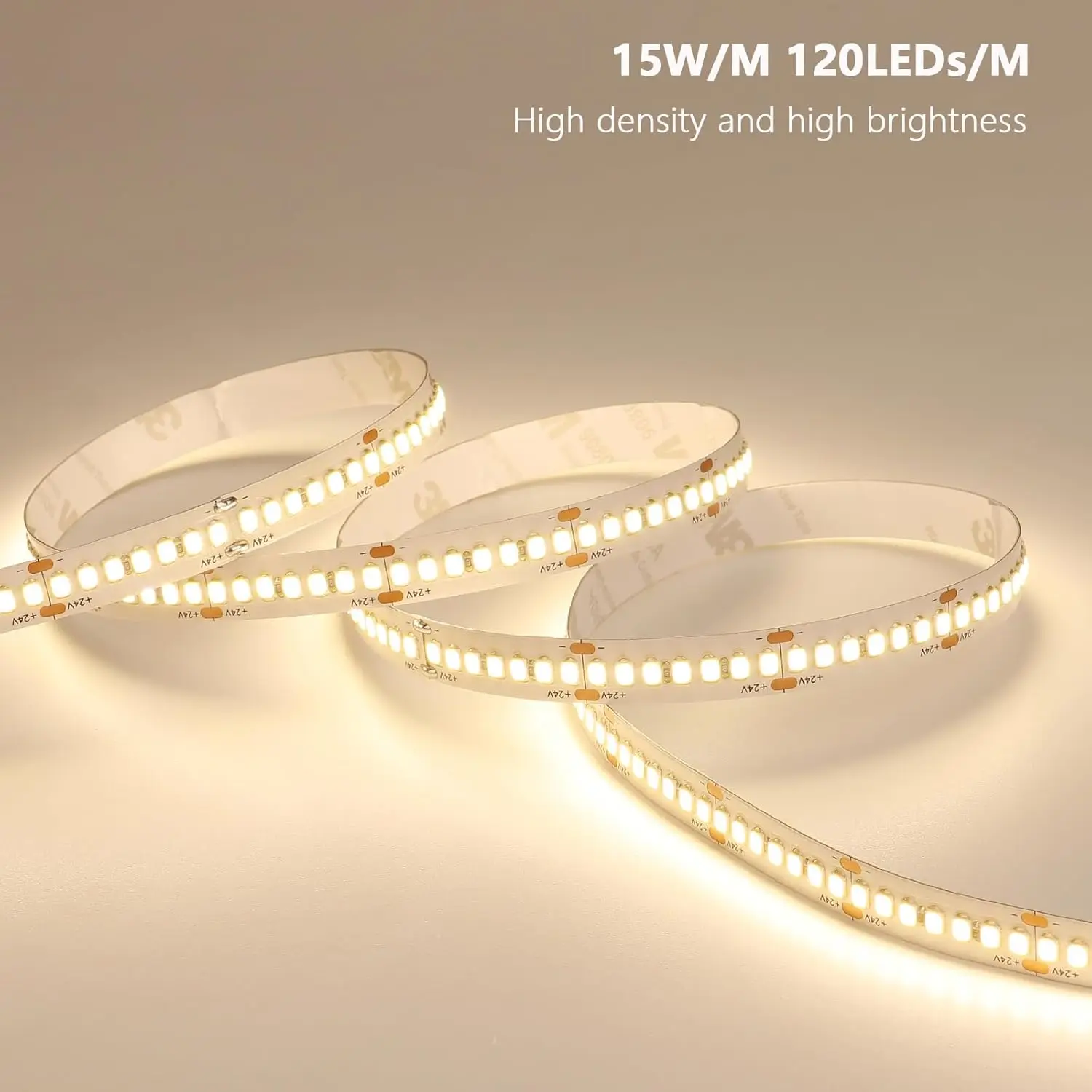 24V Led Strip Light Kit 65.6Ft (2 Rolls Of 32.8Ft), 4000K Natural White Cuttable Led Tape Lights, Smd 2835 300W With Power