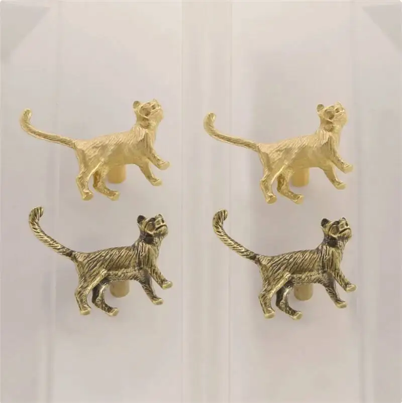 خمر القط الأثاث مقبض المقابض النحاس هريرة الحيوان مقابض للمطبخ خزانة مشروبات باب خزانة خزانة درج يسحب #1