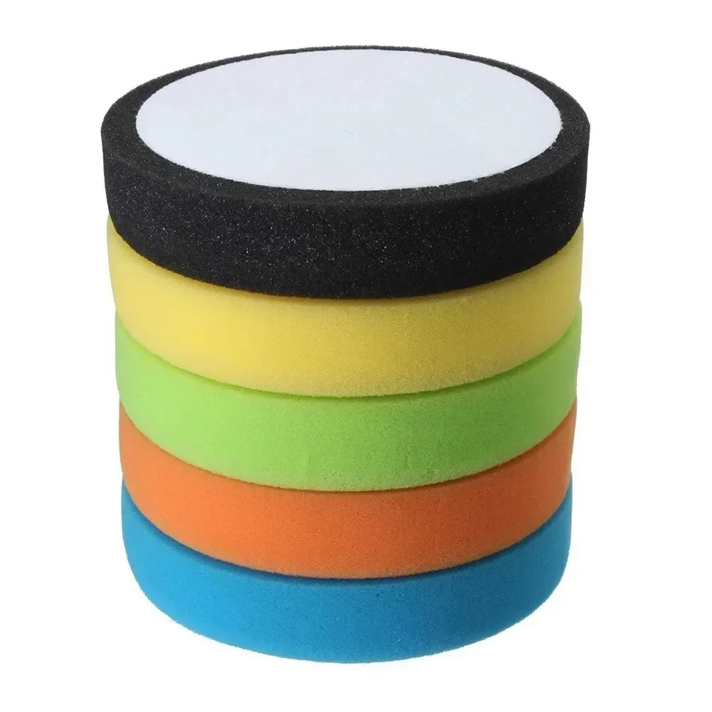 Sponge Pads Tool Sponge Polishing Pads 125mm/5inch 150mm/6inch 5* 5x Foam Buffing Kit Round Flat Polishing Sponge Useful