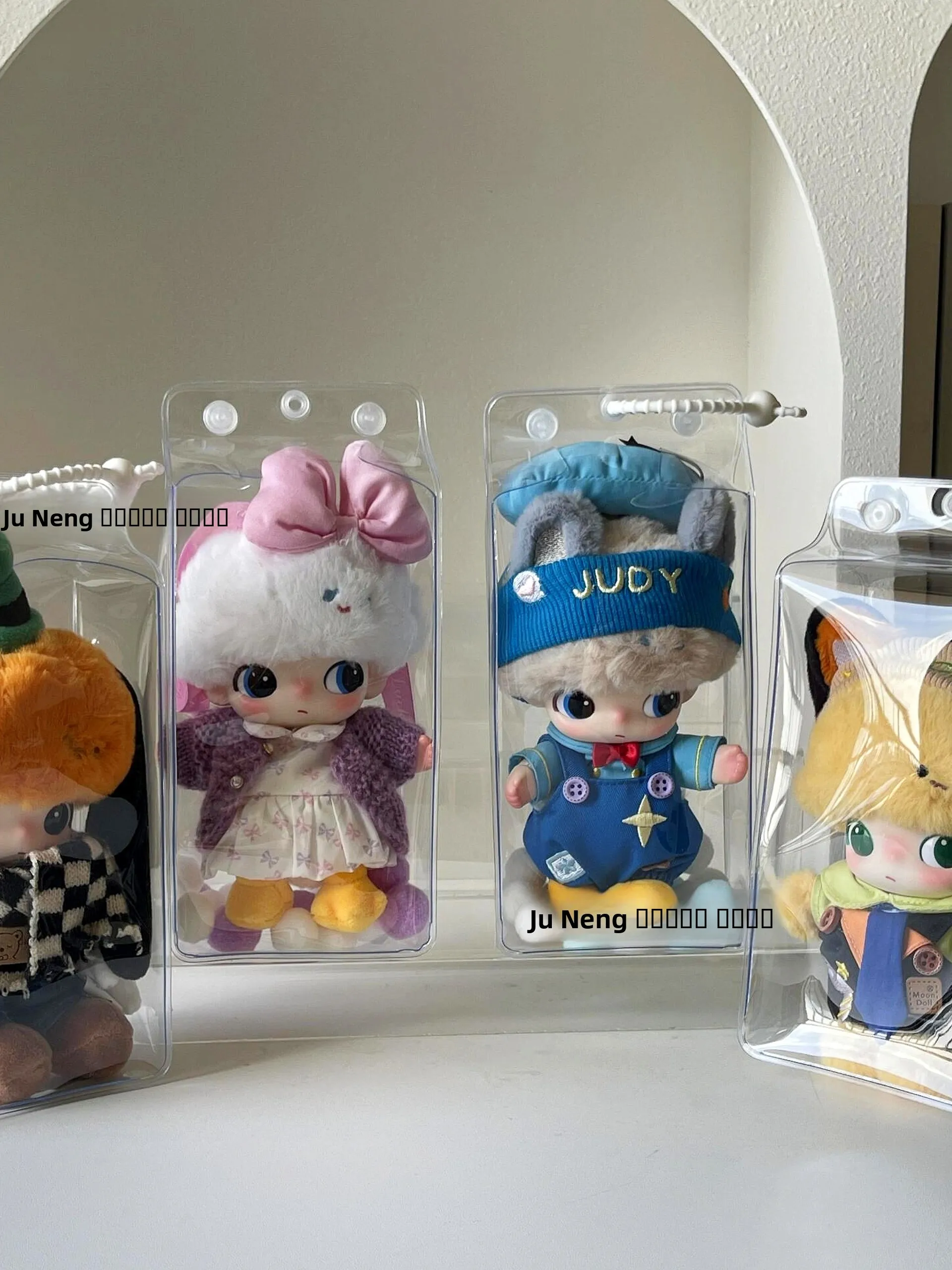 高透明ビニール製玩具フィギュア保護ケース-バブルモンスター-ヒロノ-リトルワイルド-アウトドア-ぬいぐるみ収納ボックス-ディスプレイケース