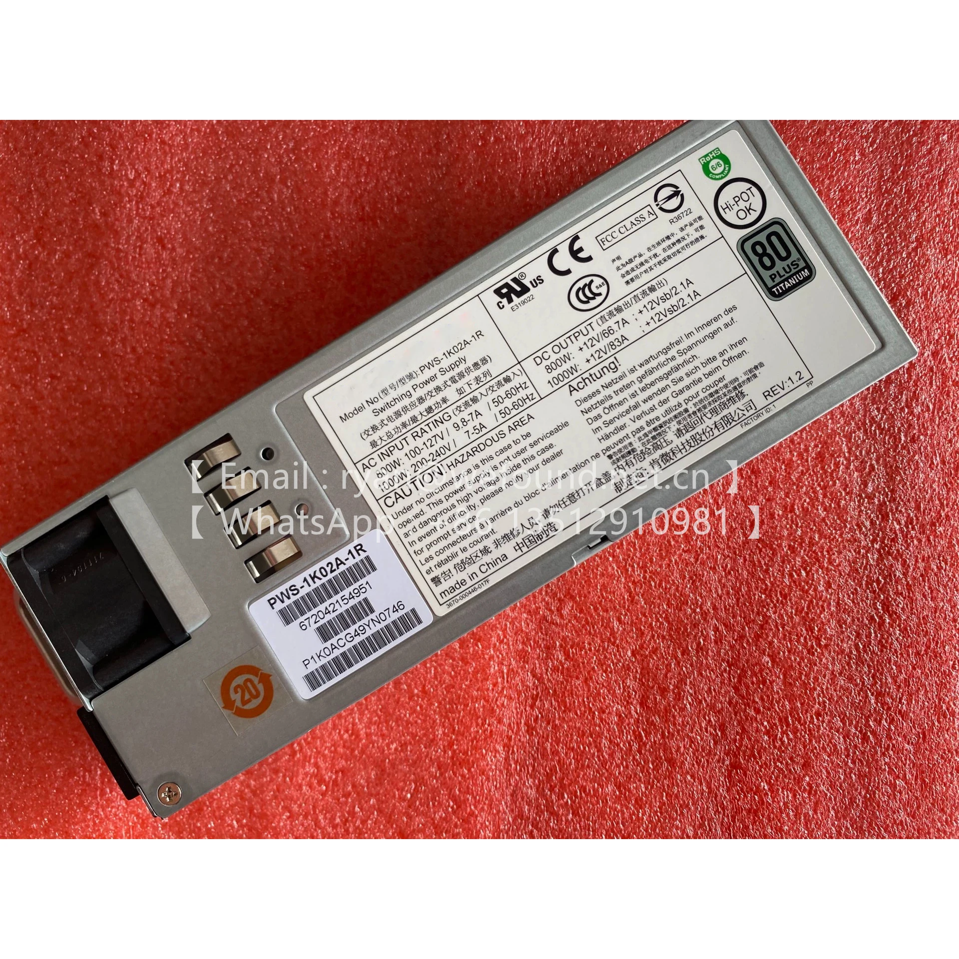 PWS-1K02A-1R 1000W POWER MODULE