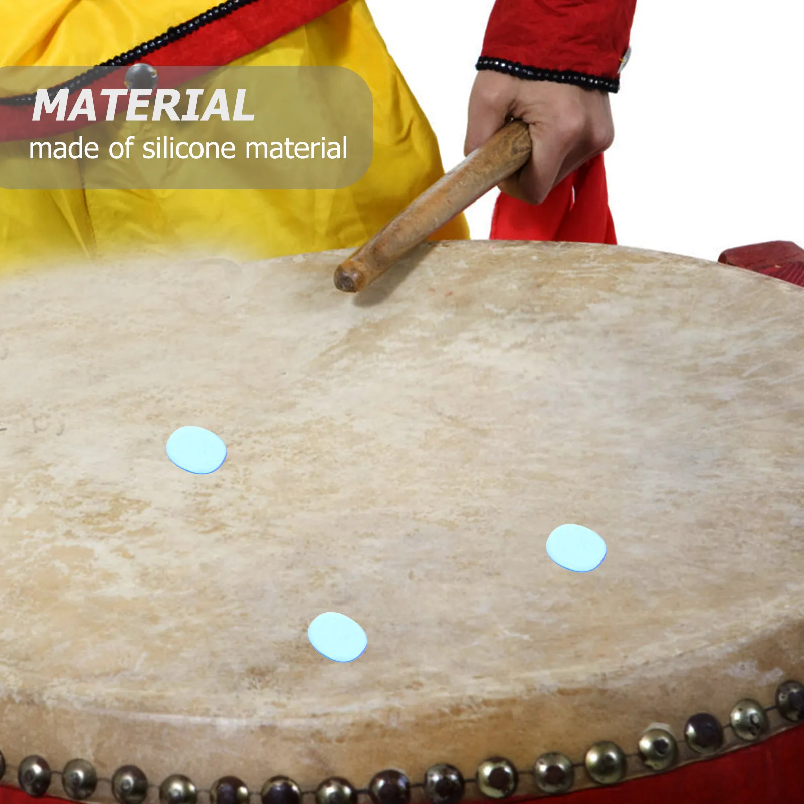 

24 Pcs Mute Pad Drum Kit Silicone Muffler Practice Pads for Drummers Snare Damping Percussion Silica Gel