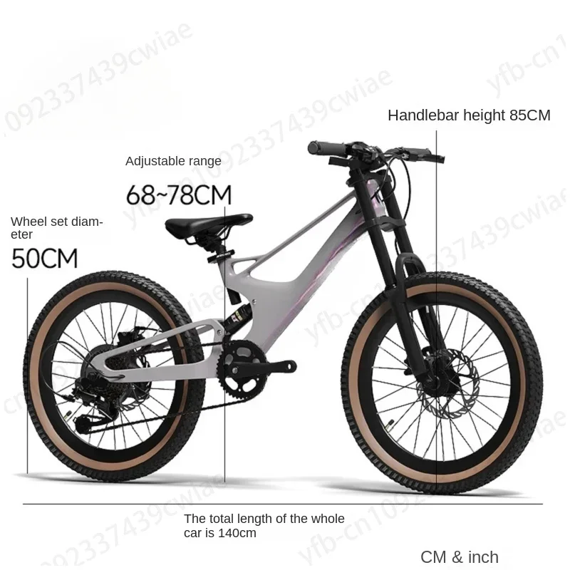 22 Inch Disc Brake Magnesium Alloy Bicycle 2024 Cycling City Soft Tailed Mountain Bike Student Outdoor 7-14 Year Old Teenager