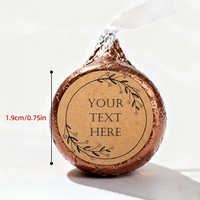 Chocolate Candy Stickers with Your Photo, Customizable Round Labels for Weddings Bridal Shower,Engagement Party Decorations