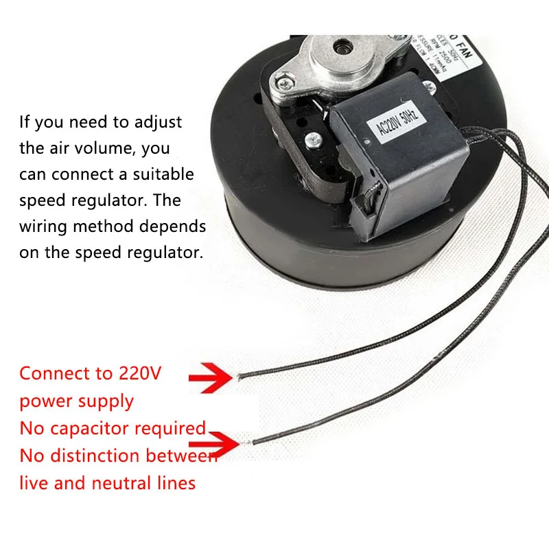 CYZ076 20W ขนาดเล็กแรงเหวี่ยงต่ําเสียงรบกวน Shaded POLE Blower เปลือกเหล็กโลหะ 220V เครื่องเป่าลมขนาดเล็ก