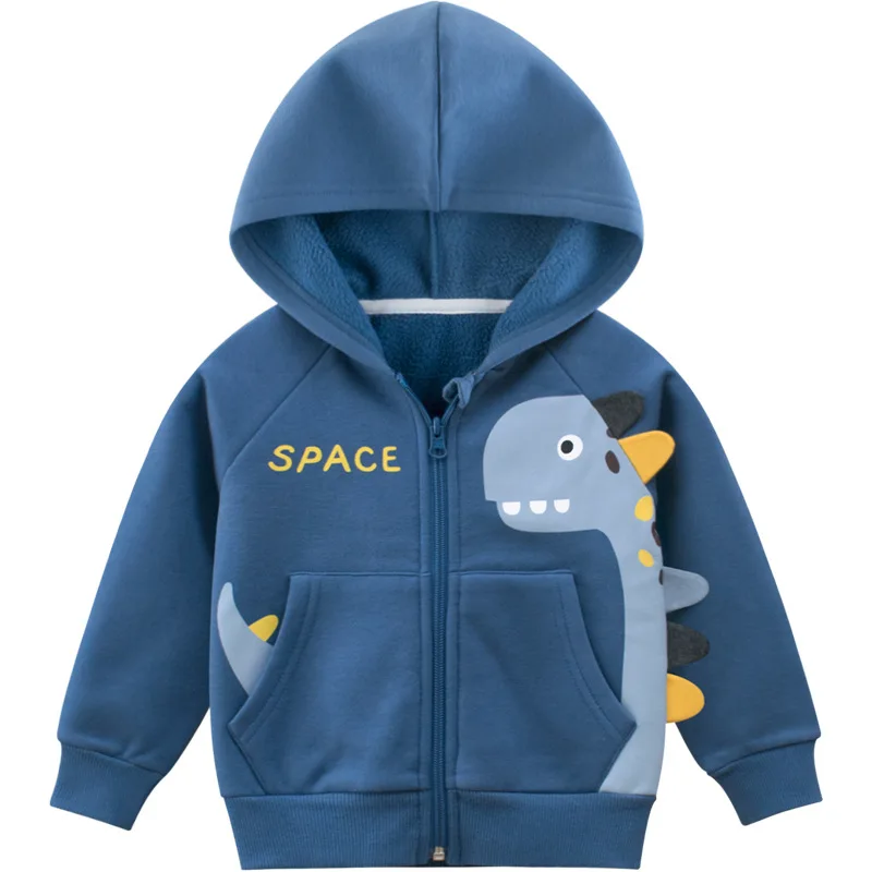 Korean version of children\'s clothing spring new product 2024 spring children\'s coat hoodie fleece men\'s baby clothes