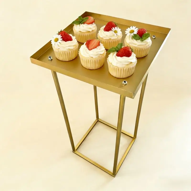 

4Pcs Metal Flower Garland Display Stands Dessert Candy Bar Holders Wedding Birthday Baby Shower Table Centerpieces Decor Props