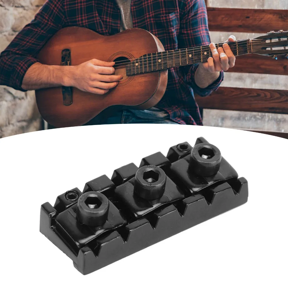 Durable Black String Locking Nut Metal Electric Guitar Locking Nut Guitar String Locking Nut For Electric Guitar