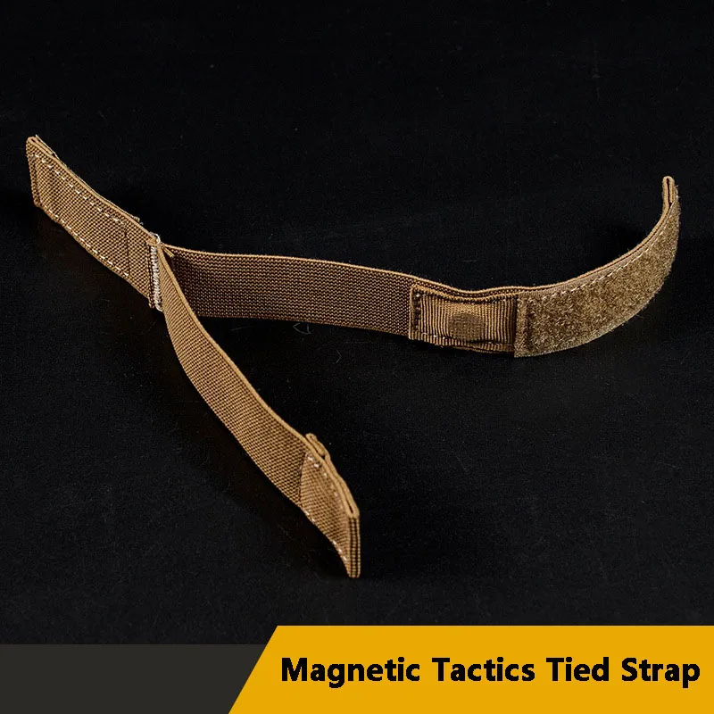 Tactical Magnetic Adsorption Straps Wire Storage And Finishing Elastic Functional Rope Matt Nylon Fabric Tactical Accessories