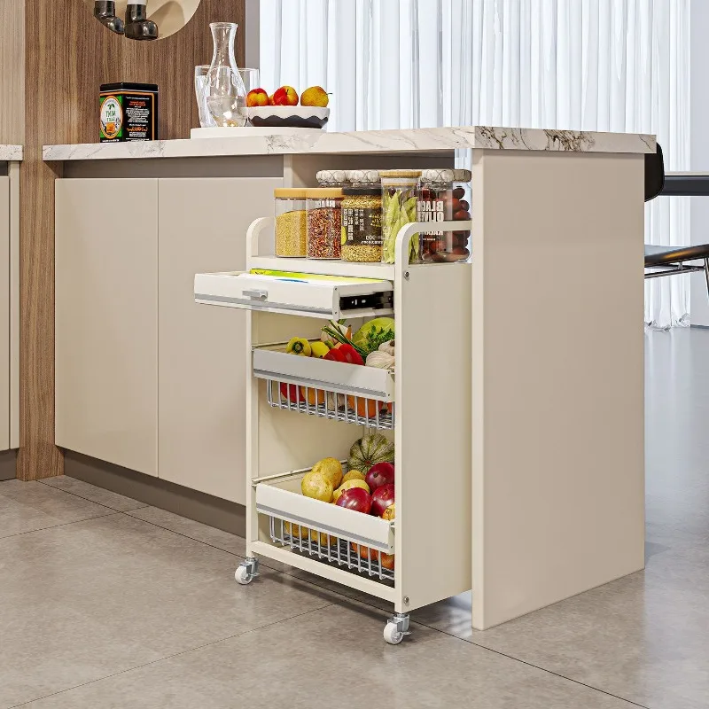 New kitchen vegetable rack, household fruit and vegetable basket, vegetable basket floor-to-ceiling multi-layer shelf, storage