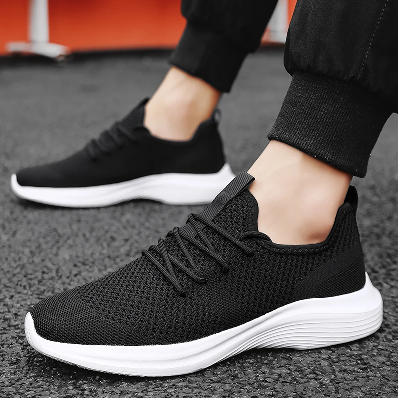 Big Size 36-48 Breathable Mesh Running Men Sports Shoes Women Mesh Sneakers Super Light Walking Footwear Casual Leisure Trainers