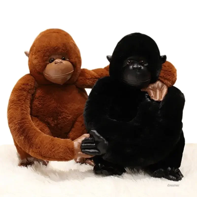 Kawaii Simulation Gorilla Doll Plush Toy Ape Monkey Black Gold Just Lovely Net Red Rag Sent Boys Girls Birthday Gift Home Decor