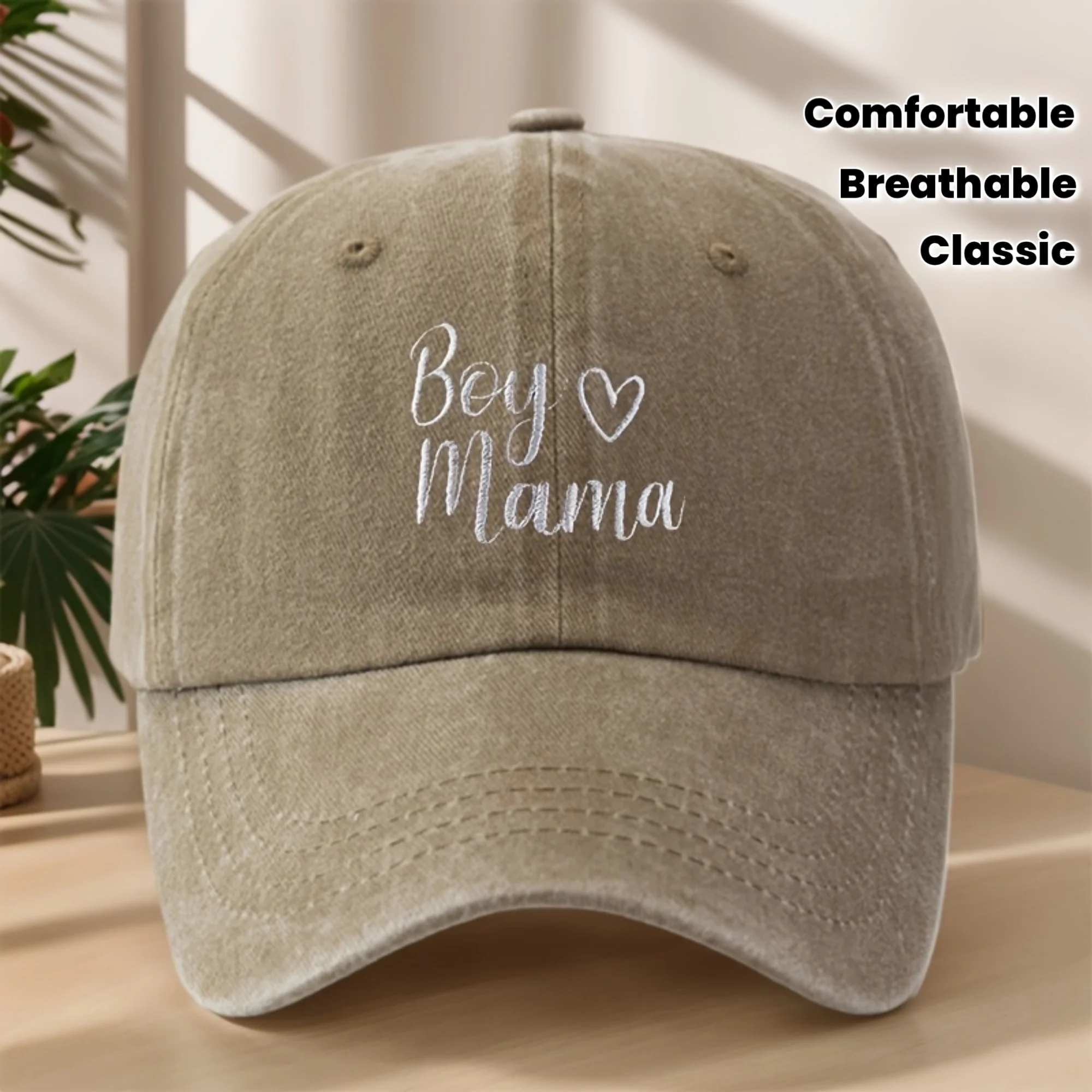 

Бейсболка с вышивкой Love Heart Mama, высококачественная классическая винтажная кепка с эффектом потертости, мягкая, удобная, дышащая, на застежке-клипсе