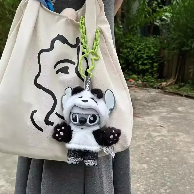 Neue Disney Stitch Gen z Panda Street Series Vinyl Gesicht Plüsch Puppe Spielzeug Anhänger Limited Edition Sammler Blind Box Trendiges Spielzeug