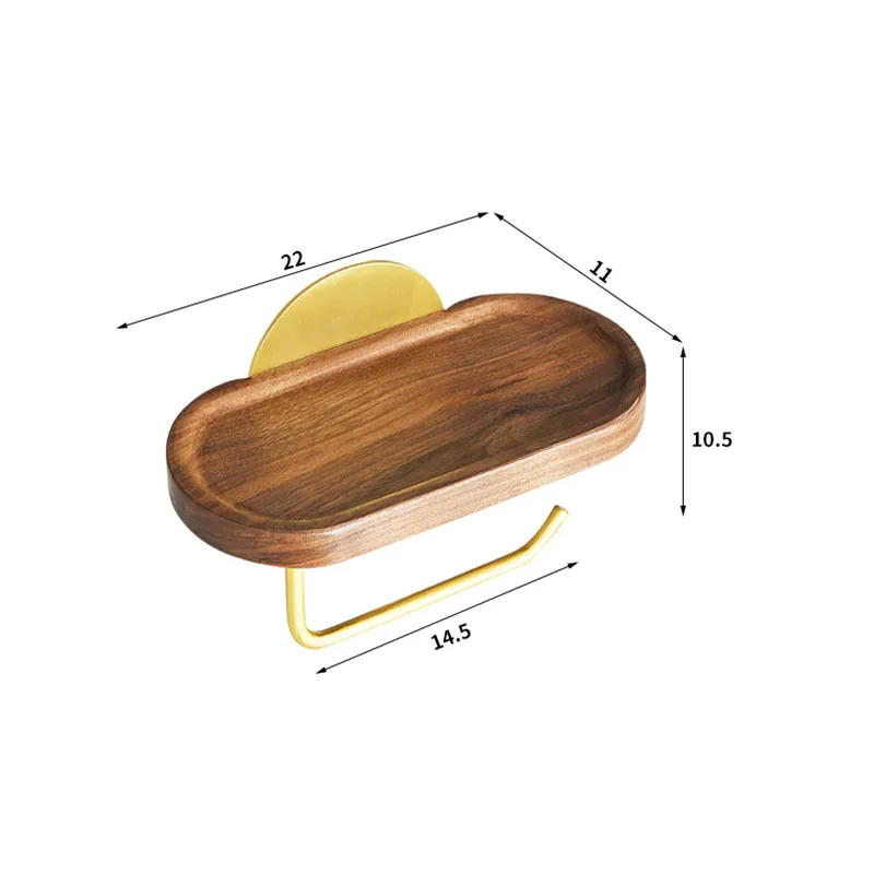 Walnut Bathroom Paper Towel Holder Wall Mounted Mobile Phone Rack Paper Plane Tissue Holder Rack Toilet Tissue Boxes