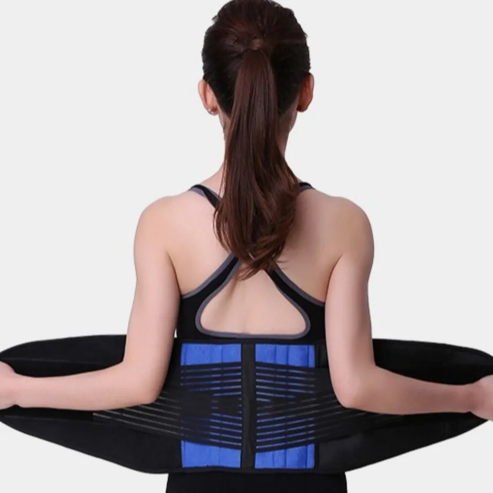 

Double Pull Back Lumbar Support Belt Adjustable Bodybuilding Waist Orthopedic Corset Anti-skid Safe Waist Trainer Brace Sports