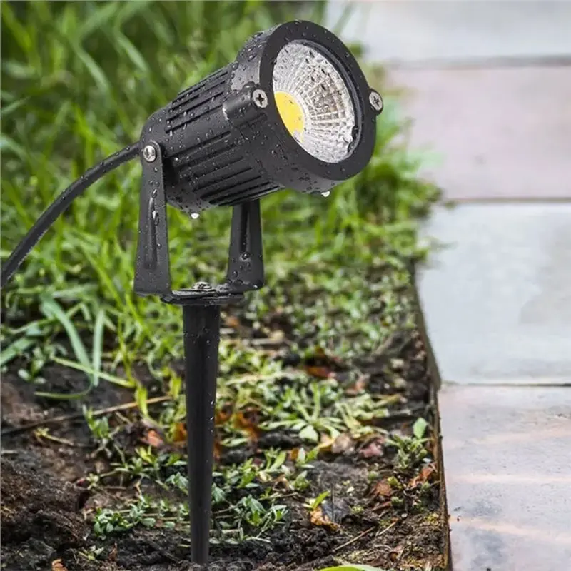 ABVS IP66 Waterproof Garden Lights 4PCS LED Lawn Lamp Outdoor AC/DC 12-24V Cold White Landscape Lighting System