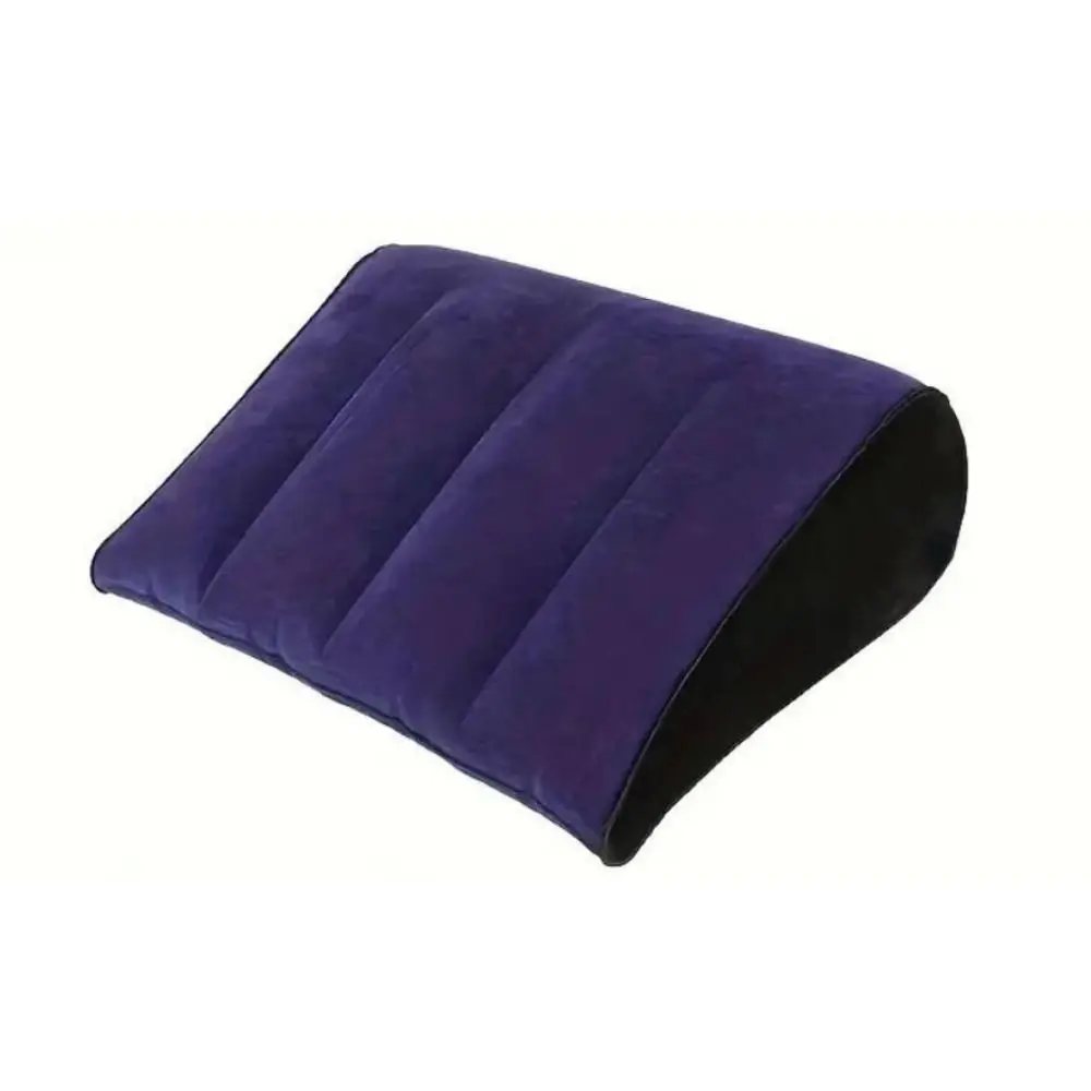 New PVC Silicone Pillow Triangle Blue+Black Magic Cushion Soft Inflatable Relax Cushion Home