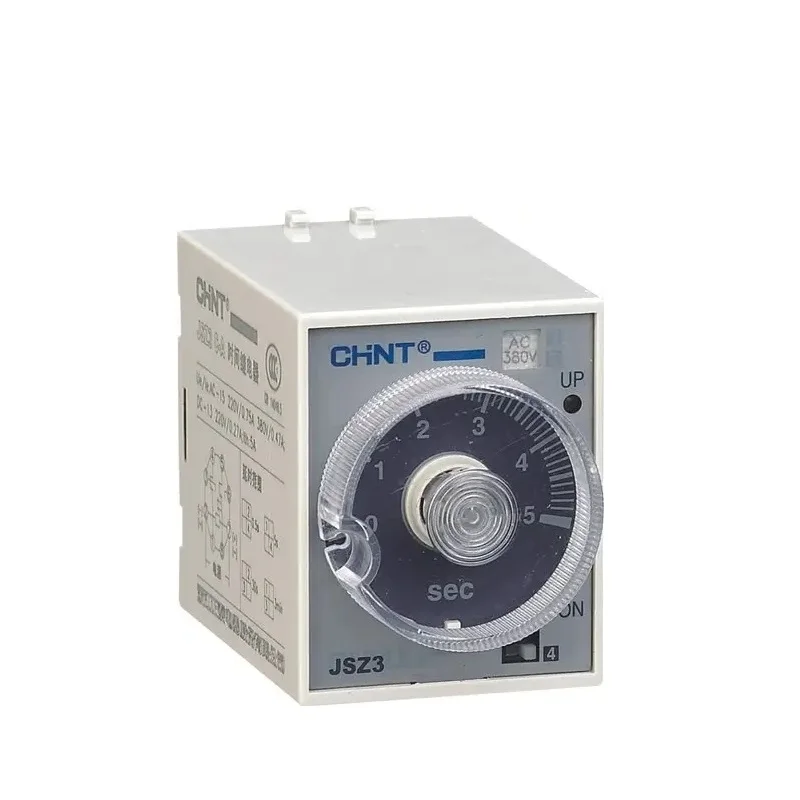 CHINT Time Power On Delay Relay JSZ3A-A A-B A-C A-D A-E 1S 5S 10S 30S 60S 1M JSZ3A ST3P AC380V AC220V AC110V AC24V DC24V DC12V