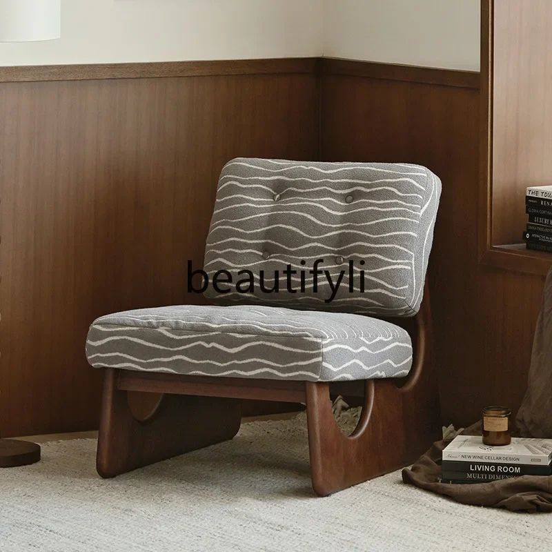 

Retro medieval single sofa chair solid wood leisure chair