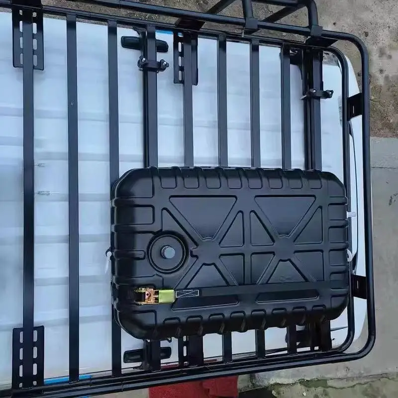 75L Car Travel Water Storage Tank Hand Wash Water Tank Black Off-road Truck RV Roof Flat Square Water Tank Thickened
