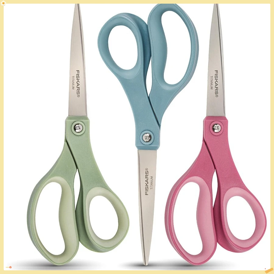 Forbici in titanio - Prestazioni sagomate per tutti gli usi - Titanio da 8" - Forbici per carta dritte per ufficio e arti e mestieri