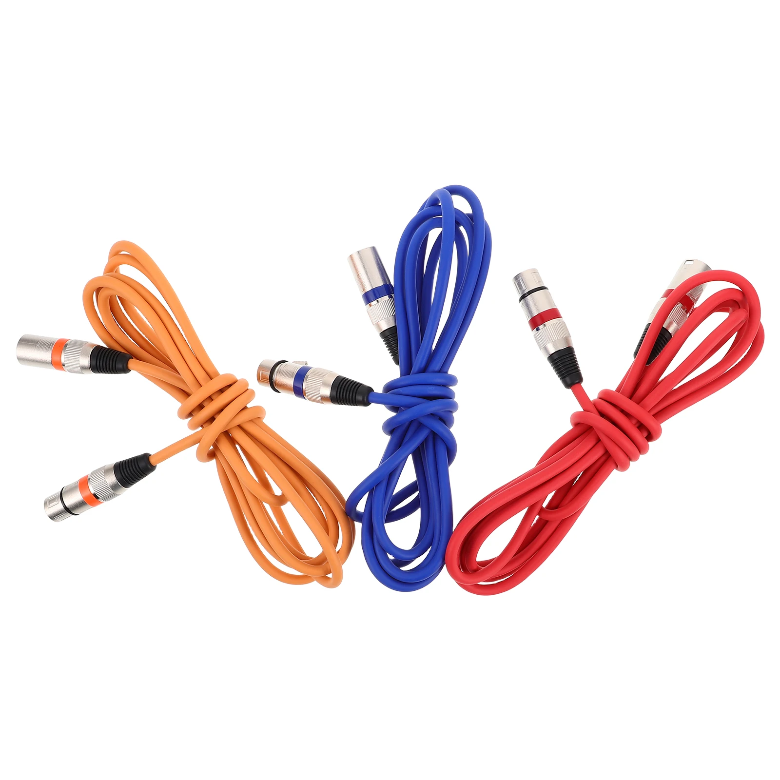 

3pcs XLR Microphone Cable Male to Female Copper Wire Audio Signal Transmission Compatible Mixer Mic Cord