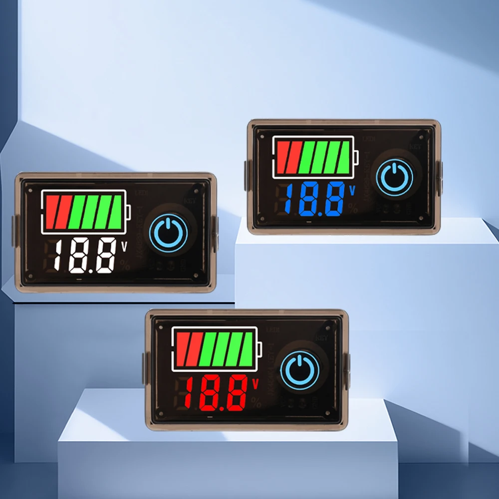 DC8-100V Autobatterie Voltmeter Ladezustand anzeige Lithium-Batterie-Kapazitäts messer Test anzeige LED-Tester Touch-Schalter