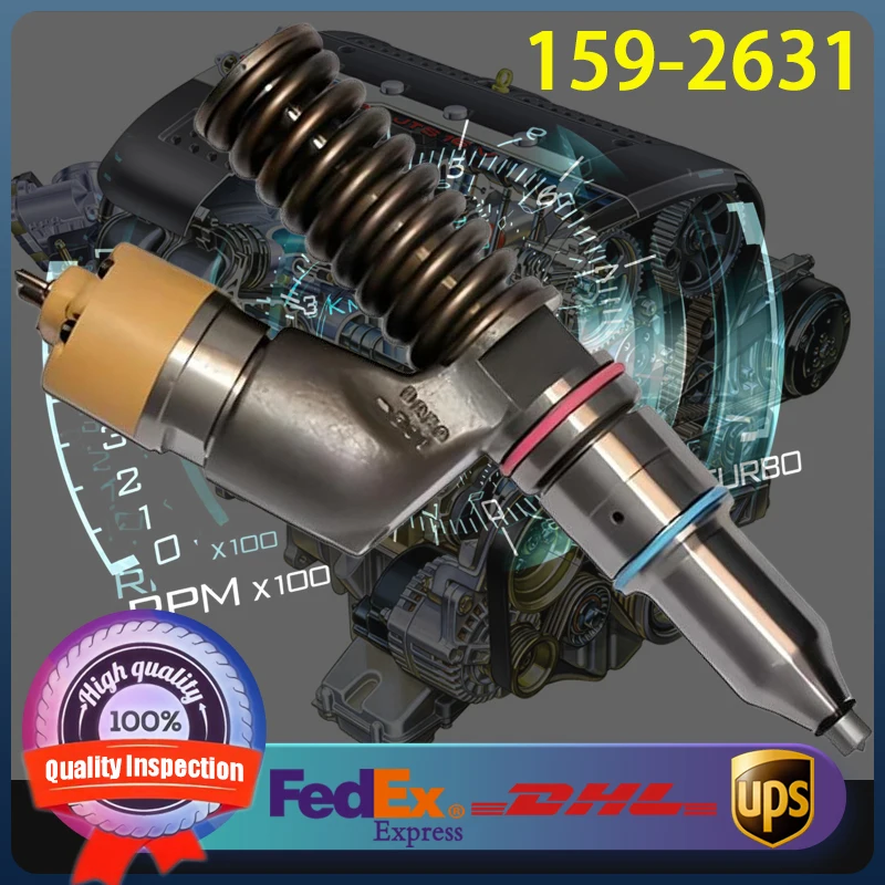 

159-2631 High Quality Diesel Fuel Injector 1592631 Common Rail Injector for Caterpillar CAT 3406E C15 C18 Diesel Engine