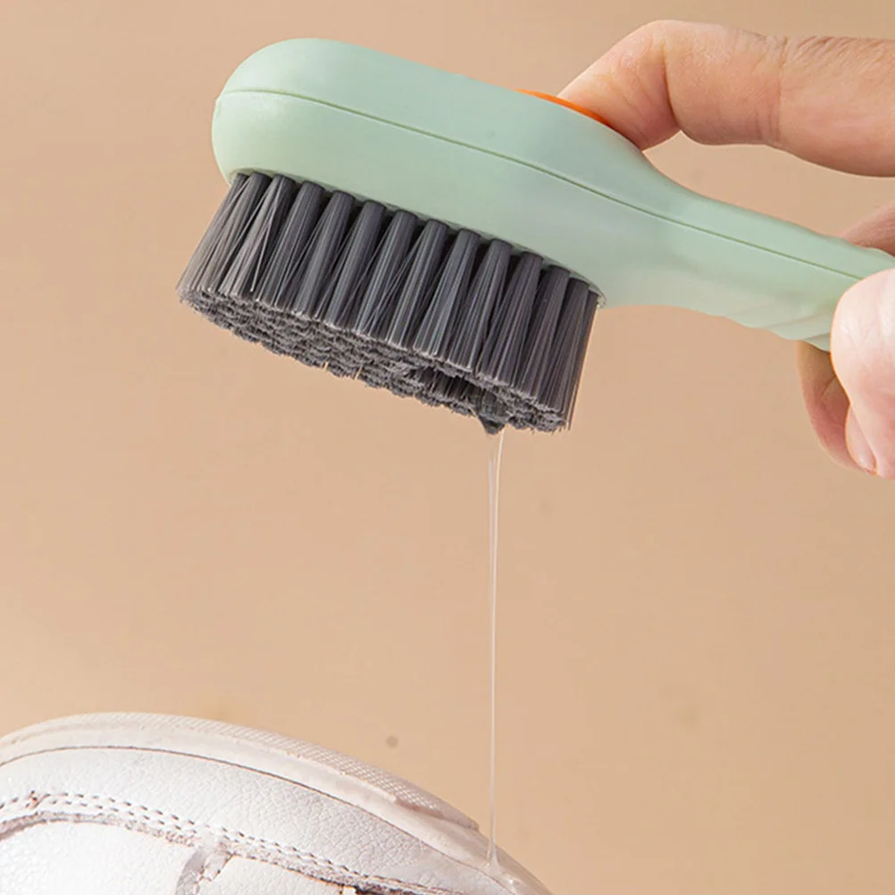 

2pcs Shoe Cleaning Brush Long Handle Multi Purpose Scrub Tiles Bathtub Clothes Laundry Wall Mounted Space Saving Bathroom