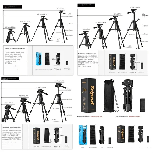 Imagen 2 del producto Trípode Profesional para Teléfono, para Transmisión en Vivo y Selfies, Trípode Portátil de Escritorio para Cámara con Patas Flexibles