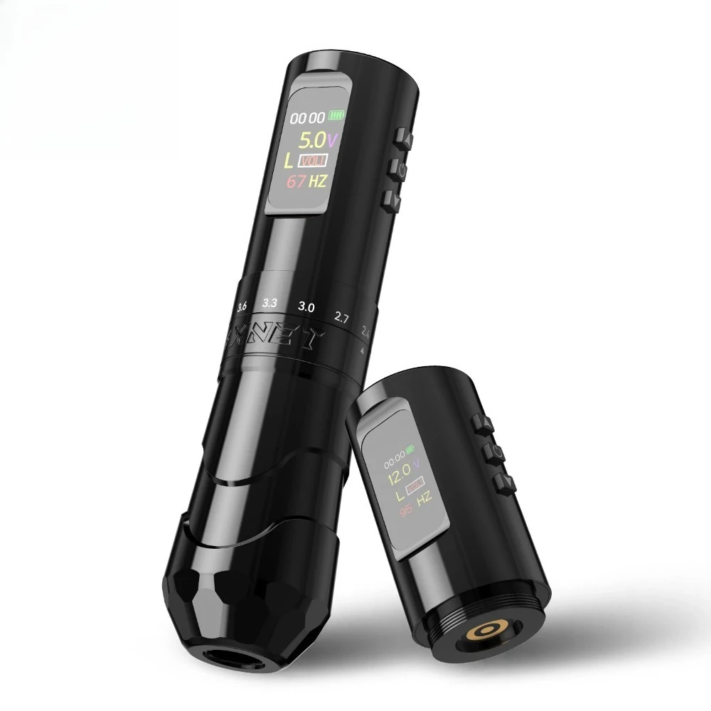 Professional Wireless Tattoo Machine Pen 7 Adjustable Stroke 2.4-4.2mm With Extra Grip Body Makeup For Tattoo Artists