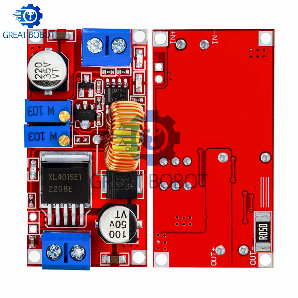 Original BS XL4015 DC-DC Module: 5A Step-Down CC/CV Charger for Lithium Batteries – Includes LED Indicator