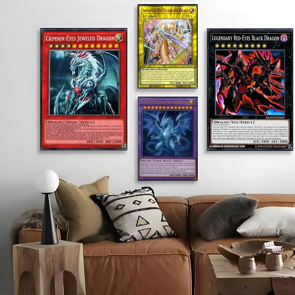 Card Yu Gi Oh Anime G-Game Painting Calligraphy For Art Printing Decoration Painting Cinema Art Poster Home Wall Decoration Fram