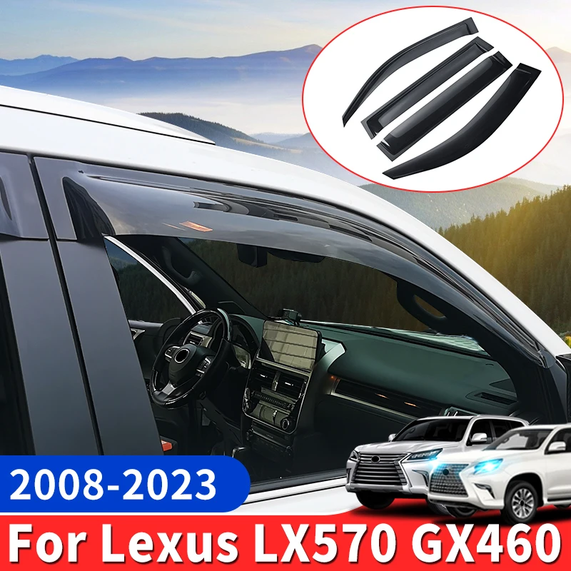 

Car Side Window Deflector For Lexus LX570 GX460 GX400 2008-2022 2021Upgrade Exterior Accessories Rain Guard Sun Shade Deflector