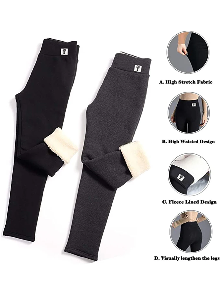 Legging en velours taille haute pour femme, pantalon extensible, confortable, garde au chaud, monochrome, document, hiver