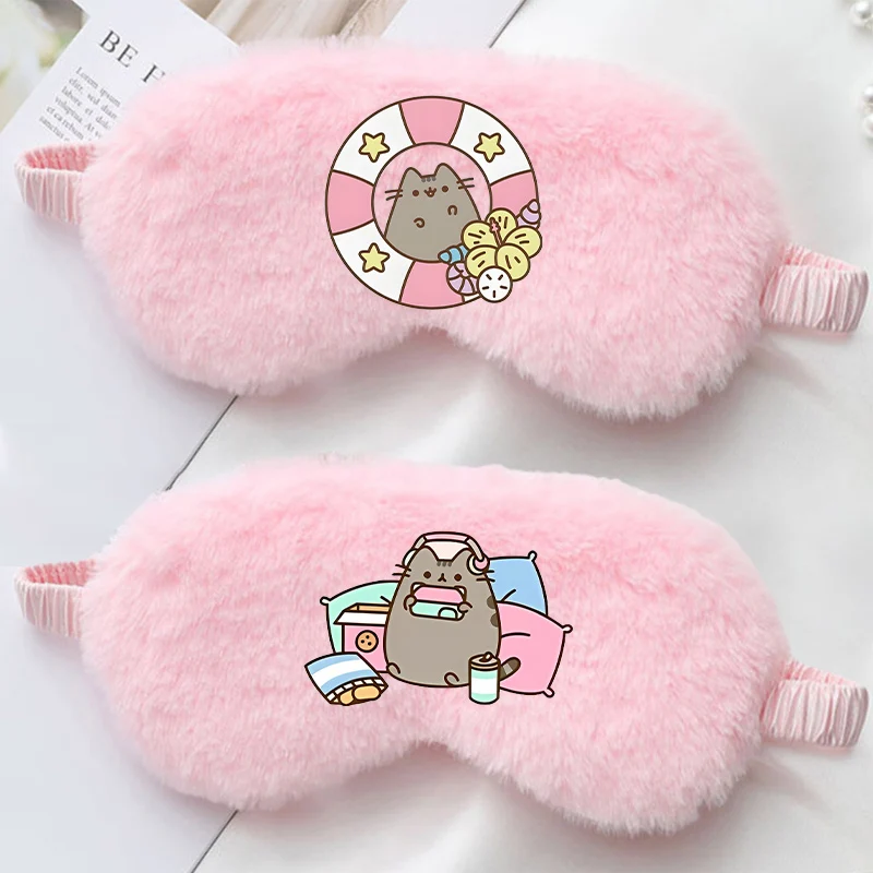 

Pusheens Girl Plush Sleeping Eye Masks Anime Cartoon Adult Office Siesta Shade Help Patch Child Travel Relax Eye Mask Xmas Gift