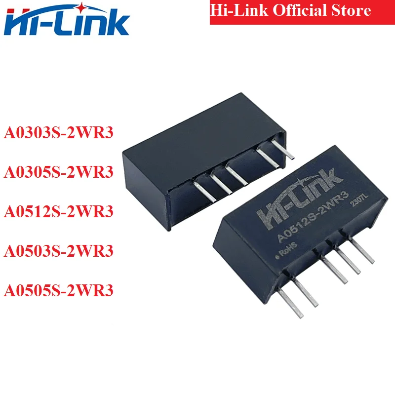 1 pz A0505S-2WR3 A0512S-2WR3 A0303S-2WR3 3.3V 5V 12V 200mA 83mA 303mA 2W ingresso a tensione costante doppia uscita modulo di alimentazione DCDC