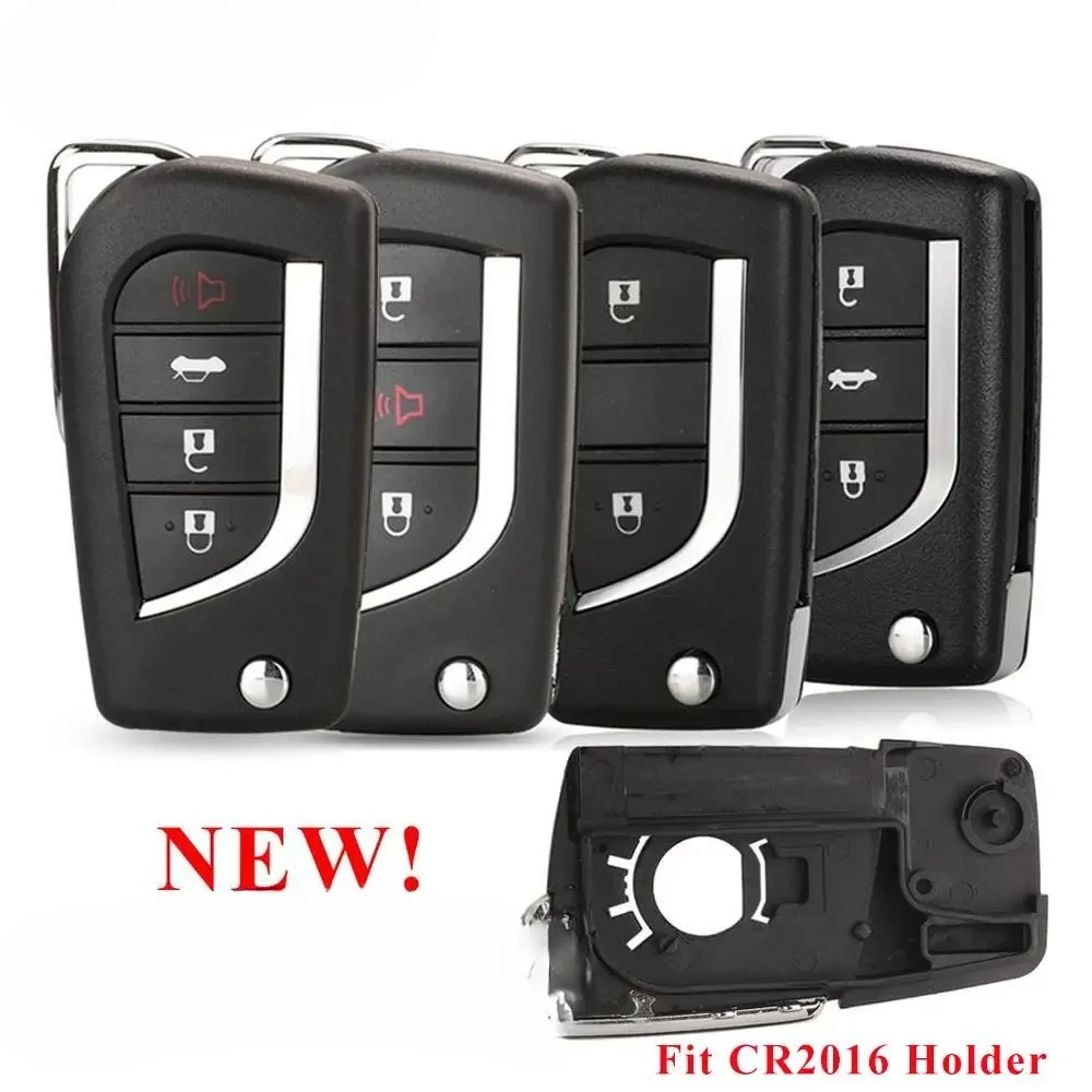 Remote Key Shell Case fit CR2016 Holder for Toyota Levin Camry Reiz Highlander Corolla VA2 Toy48 Toy43