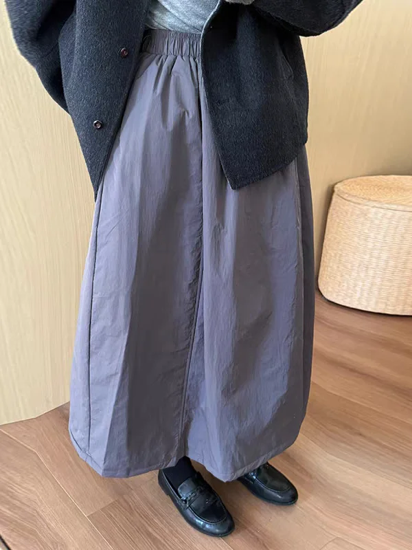 Authentique taille haute coton f jupe coupe ample décontracté polyvalent femmes jupe a-ligne Silhouette ket détail