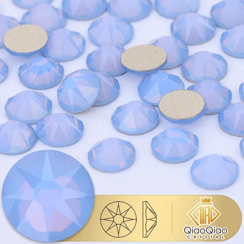 QIAO 2088 Opal, nicht Hotfix, DIY-Kristall-Nagelkunst-Dekorationen, 8 große 8 kleine Strass-Strasssteine, Nägel mit flacher Rückseite für Nagelkunst – Detail 4