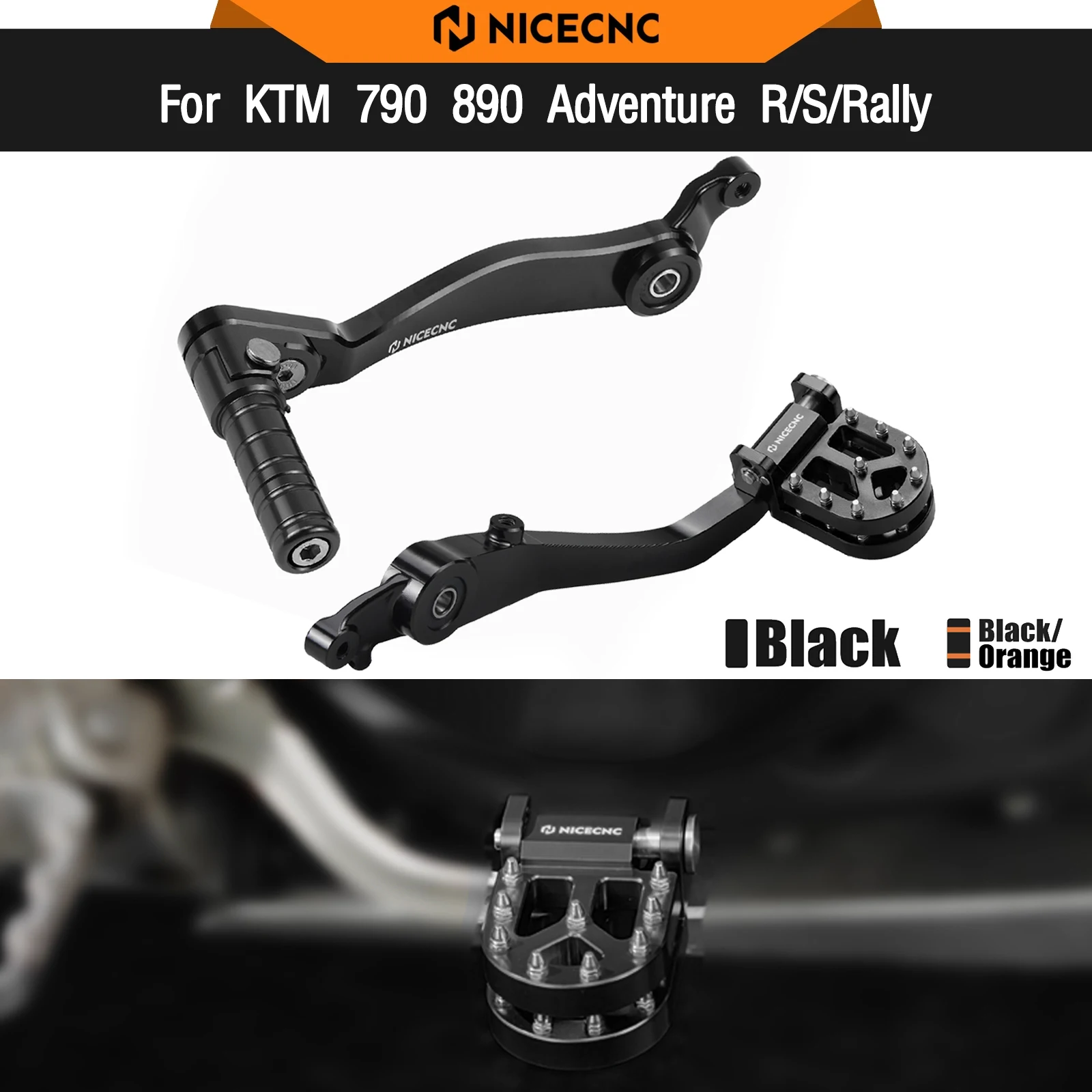 

For KTM 790 890 Adventure R/S/Rally 2021-2025 Adjustable Rear Foot Brake Pedal Lever Gear Shift Lever For Husqvarna Norden 901