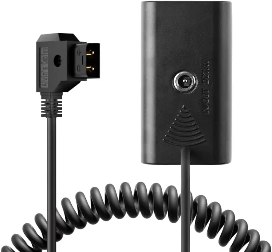 Alvin's Cables NP F550 Dummy Battery to D-Tap Coiled Power Cable for Sony NP F550|F570|F970 |Atomos Ninja V Monitor Upgraded