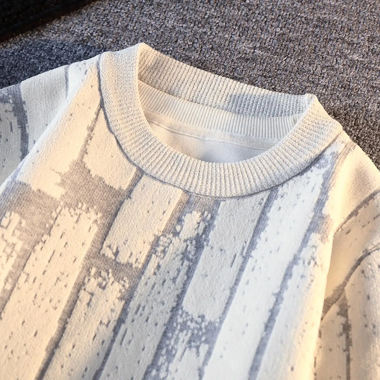 

Мужской свитер Thiened, осень-зима, новый модный универсальный теплый топ для внутренней одежды для студентов, повседневный свободный крой, длинный свеч...