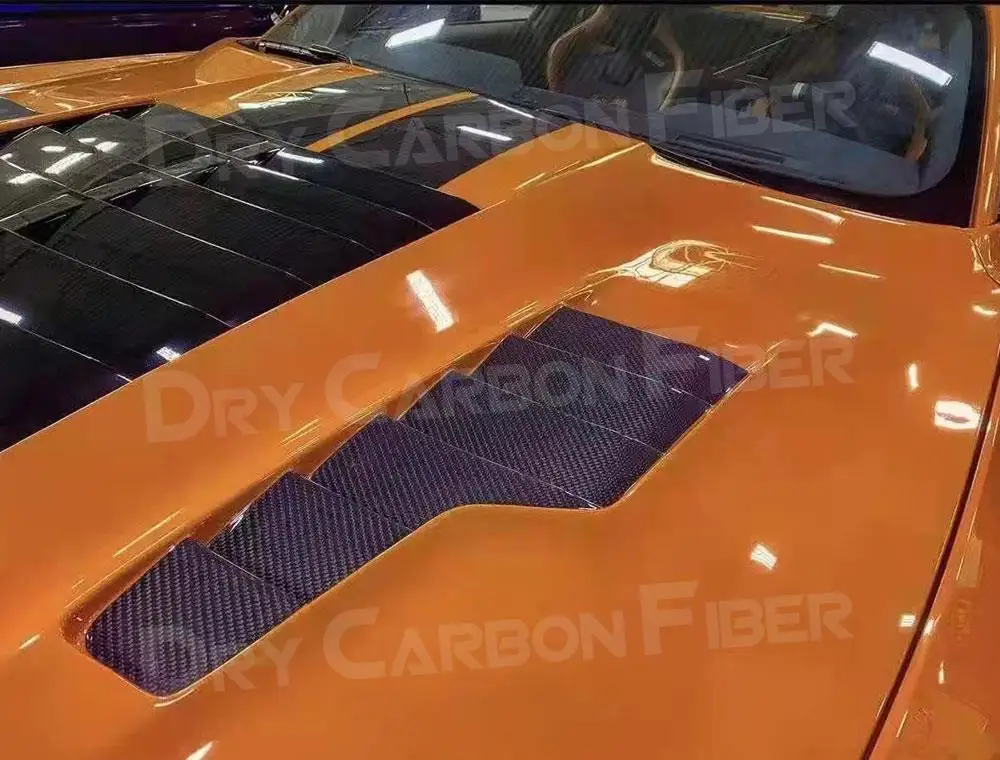 

JCYECF передний бампер из углеродного волокна, крышка капота двигателя, аксессуары для Ford Mustang 2015 2016 2017, капот двигателя автомобиля